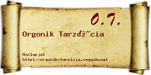 Orgonik Tarzícia névjegykártya